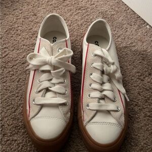 Converse White and Red Classic Sneakers